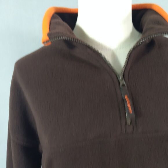 Cleveland Browns fleece sweater men's XL extra large brown pullover 1/4 zip NEW - Picture 4 of 16